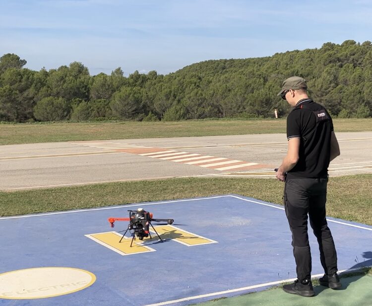 Drone operations helipad