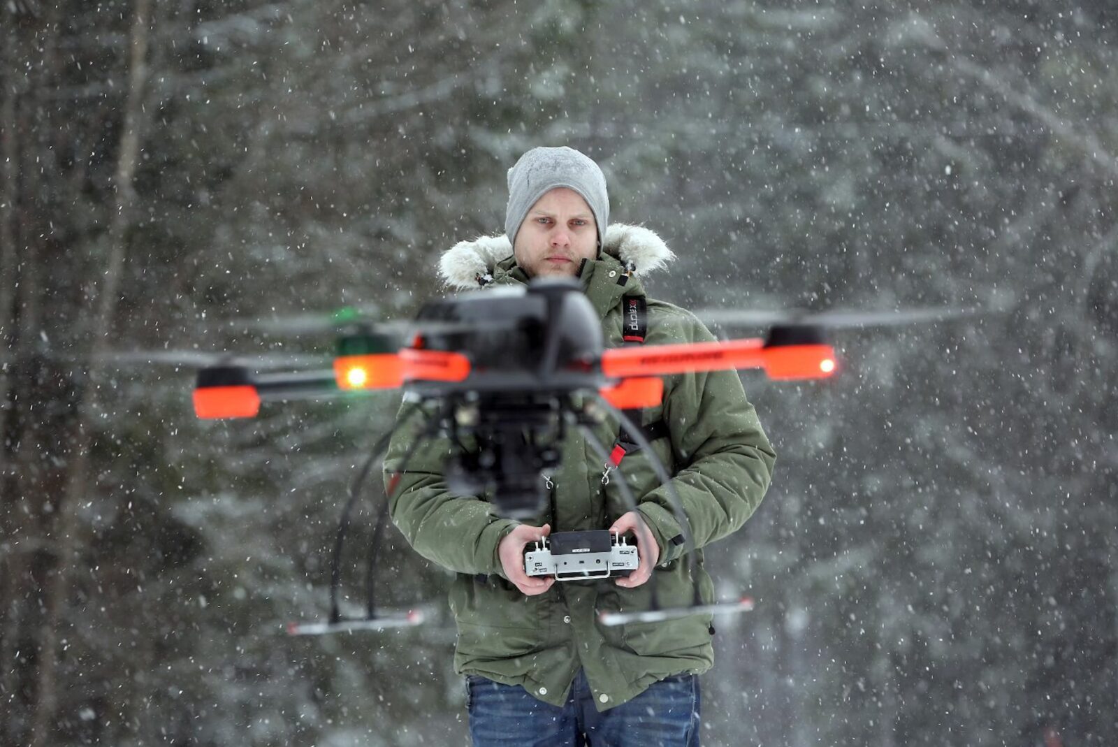 Juuso drone operations in snow